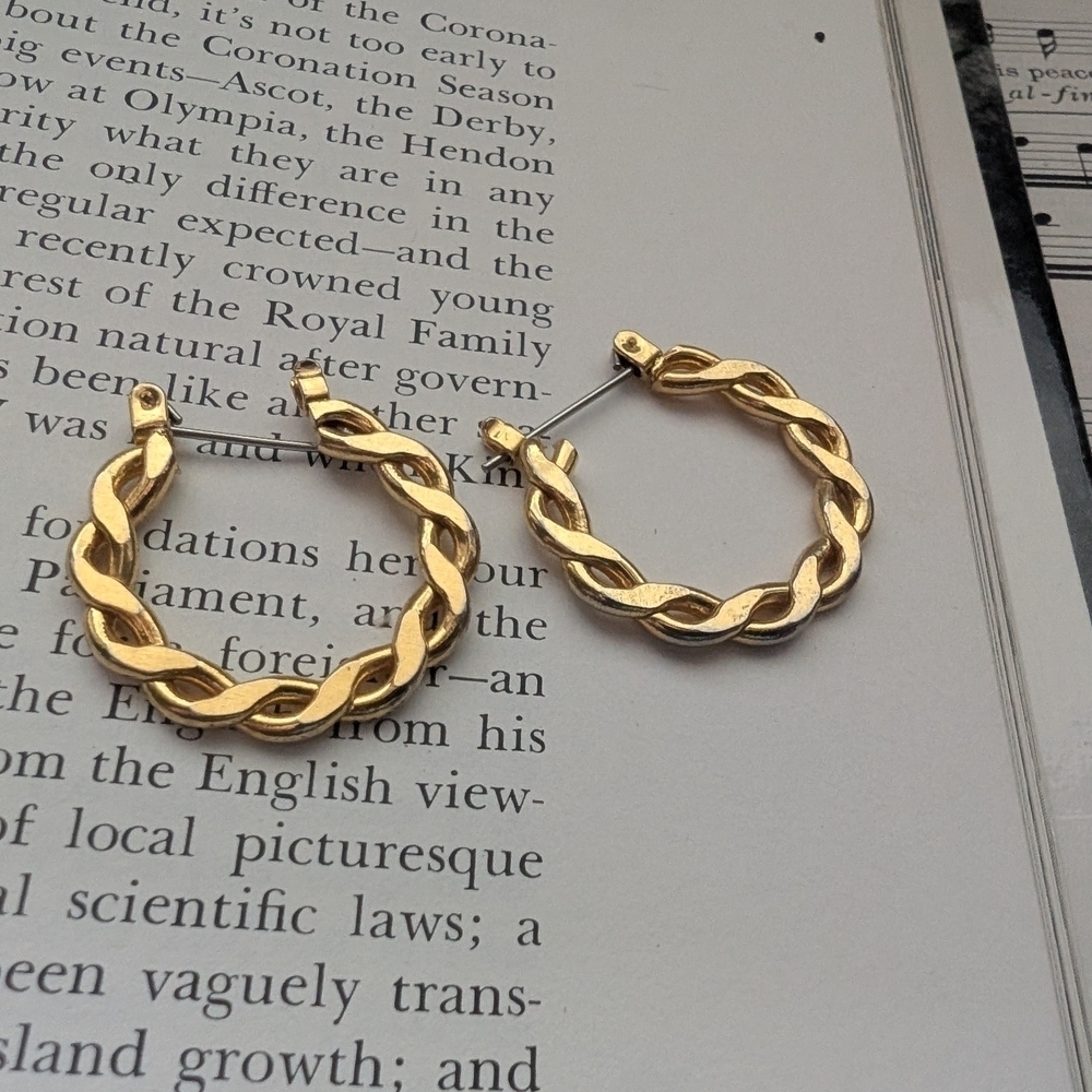Elegant Goldtone Hoop Earrings